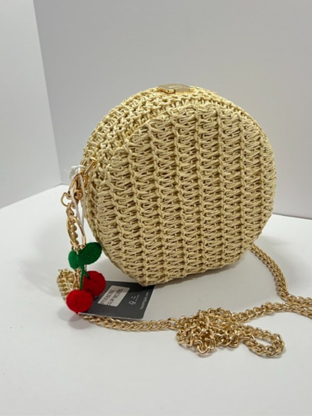 Haute Hippie Straw Crossbody with Gold-toned Chain Strap - Picture 3 of 9
